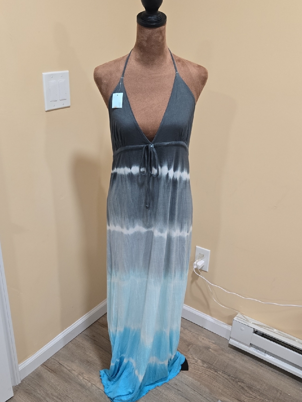 NWT! DEBBIE KATZ Tie-Dye Halter Maxi Dress!!